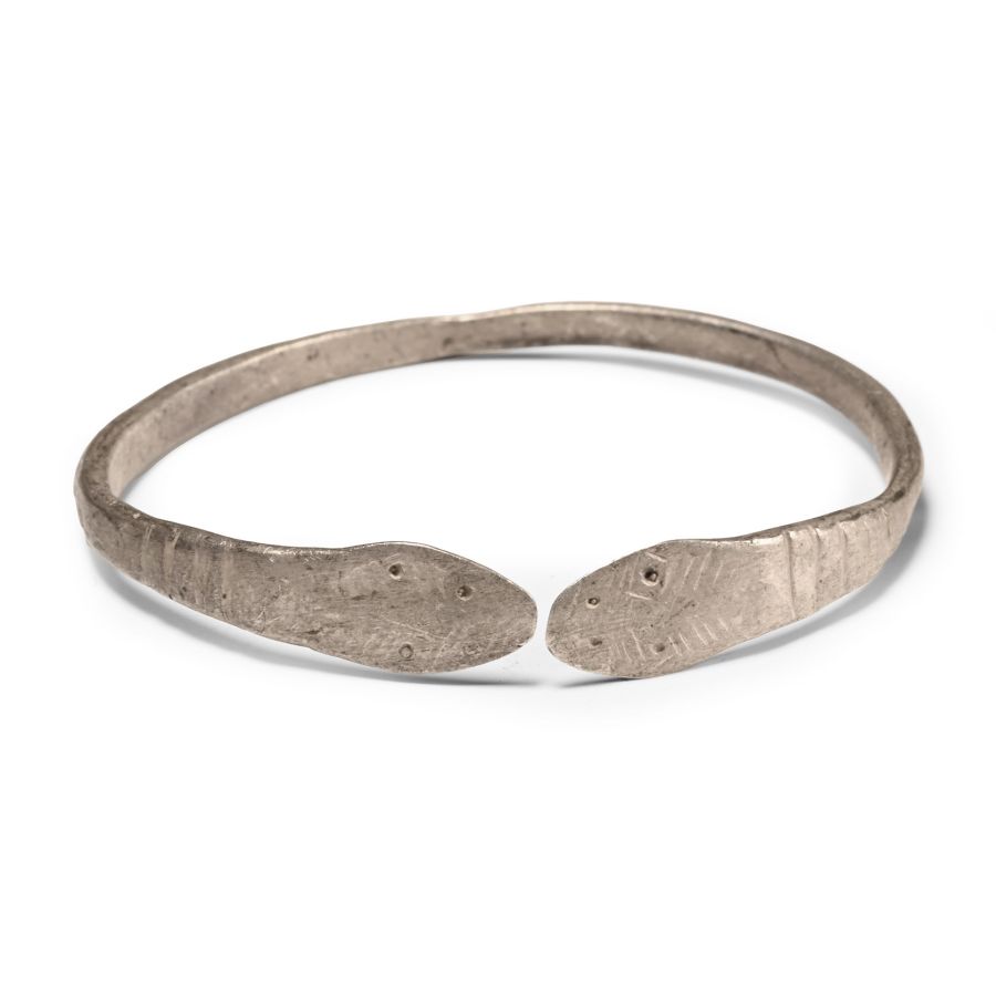 Roman Silver Armilla Snake Bracelet