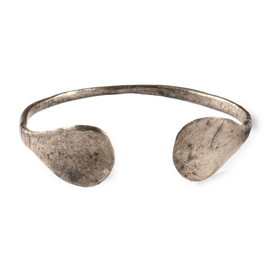 Roman Silver Armilla Bracelet with Paddle Terminals