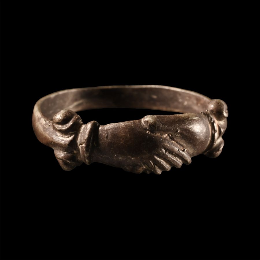 Post Medieval Silver Fede Ring