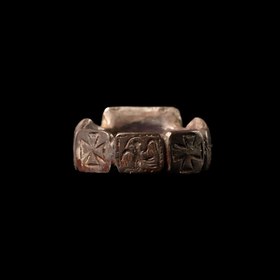 Medieval Silver Iconographic Ring