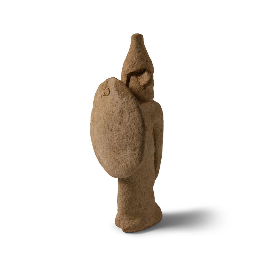 Cypriot Tall Terracotta Warrior Figure