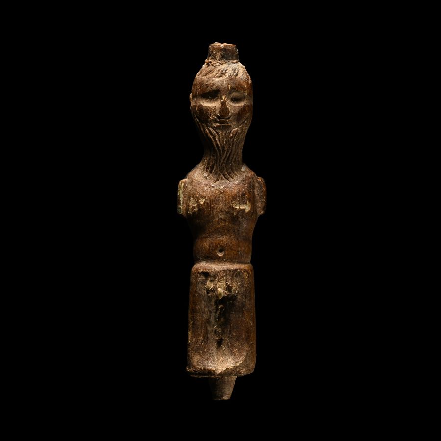 Western Asiatic Bone Bearded Figure