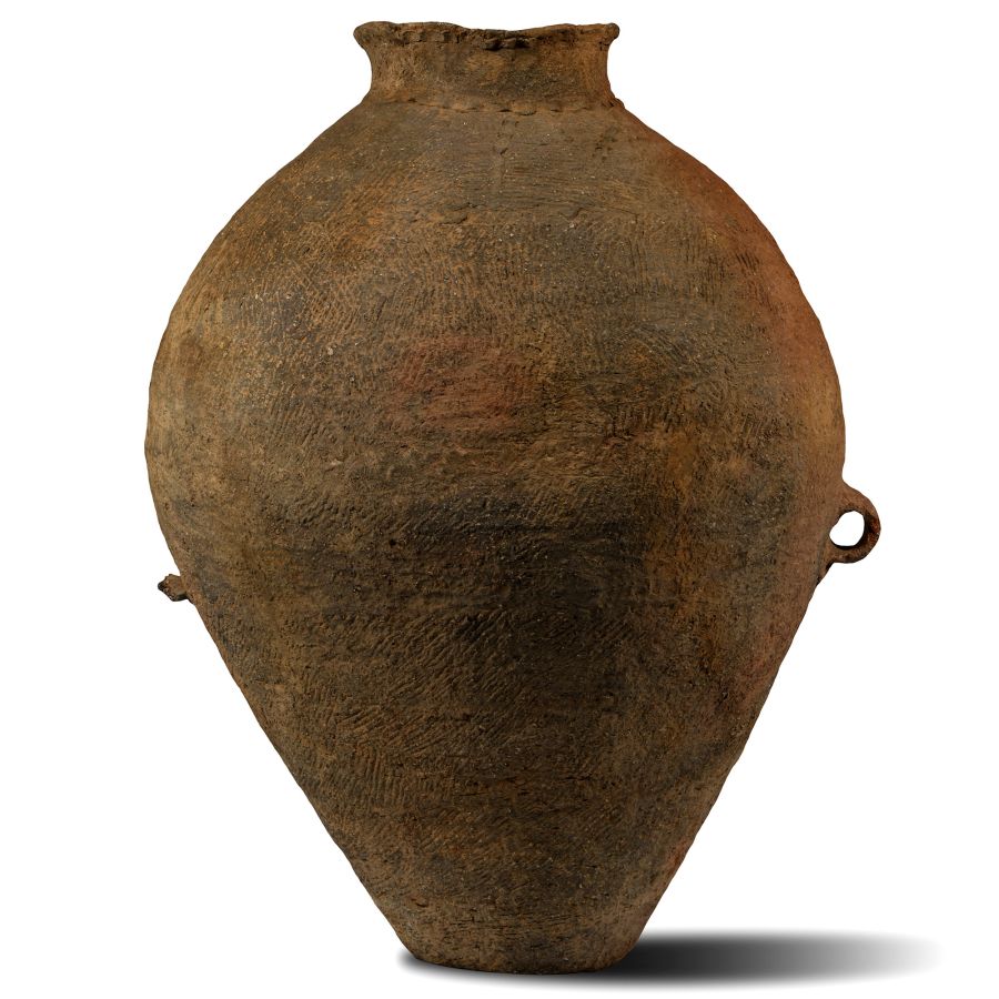 Very Large Chinese Neolithic 'Leather Look' Amphora