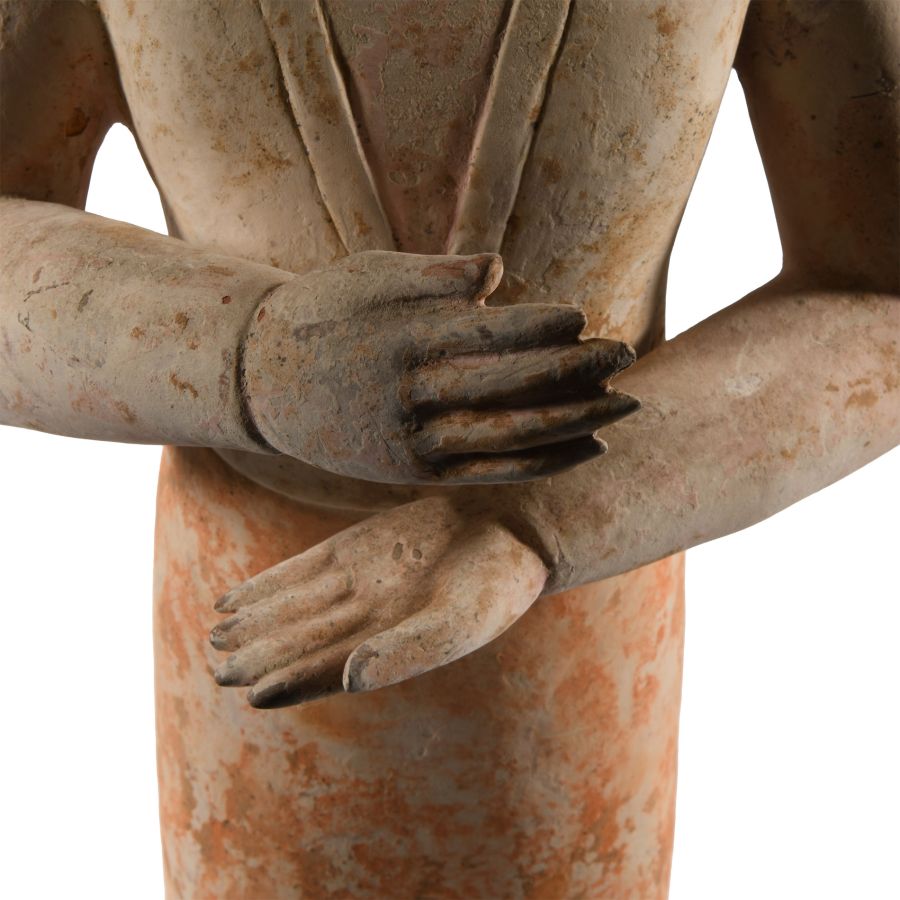 Large Chinese Wei Terracotta Greeting Female