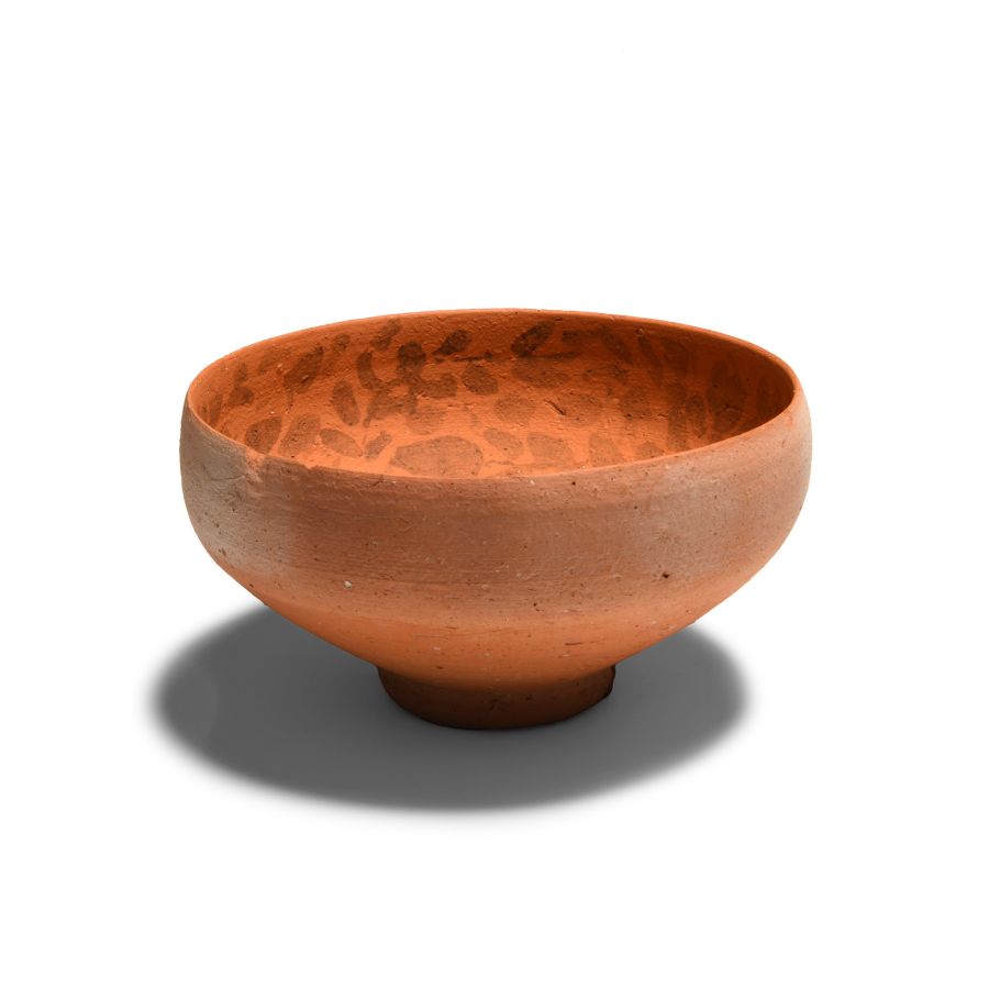 Nabataean Terracotta Bowl with Internal Floral Decoration