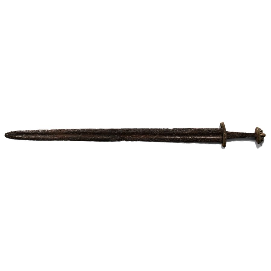 Viking Age Iron Sword with Bronze Hilt