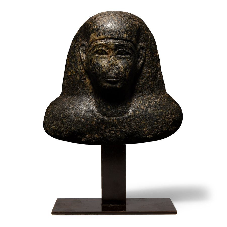 Egyptian Diorite Bust of a Dignitary