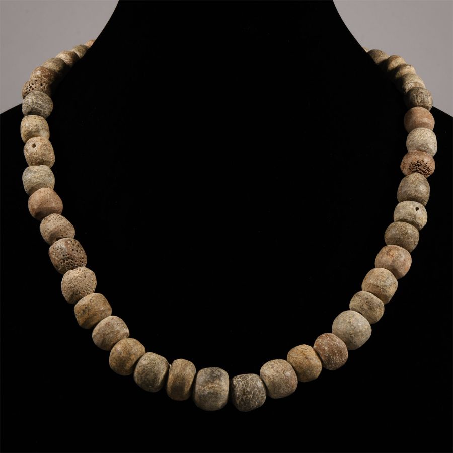 Natural History - Woolly Mammoth Bone Bead Necklace String
