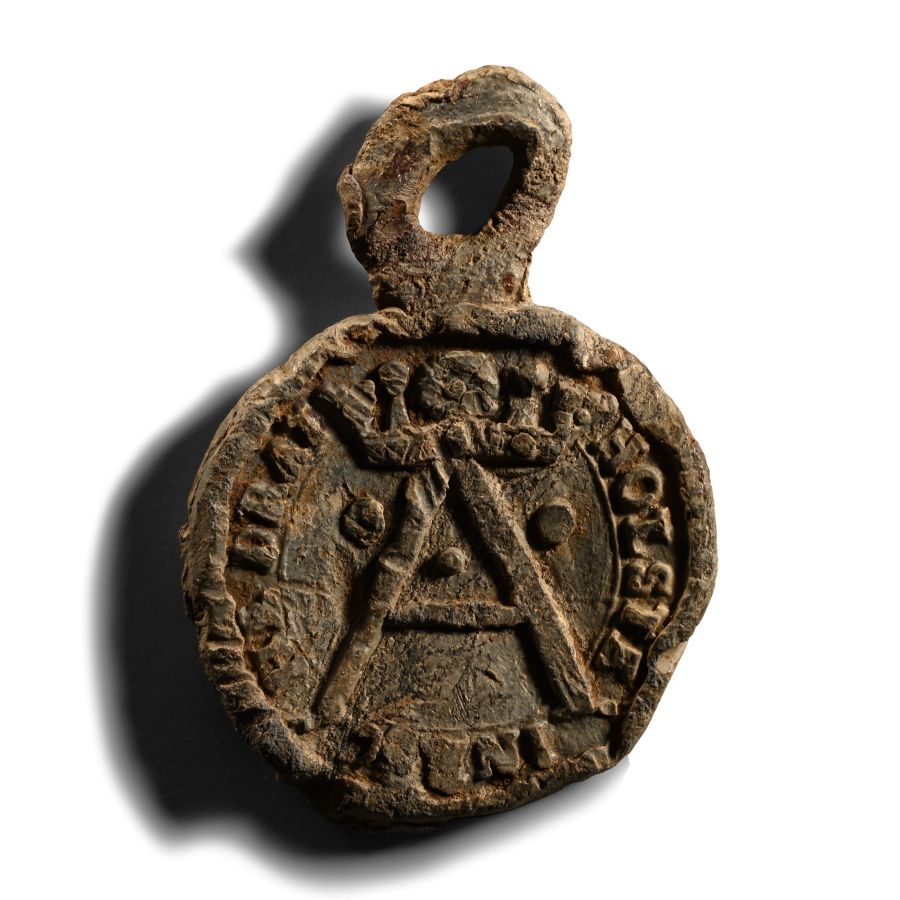 Lead Seal Pendant with Crown A