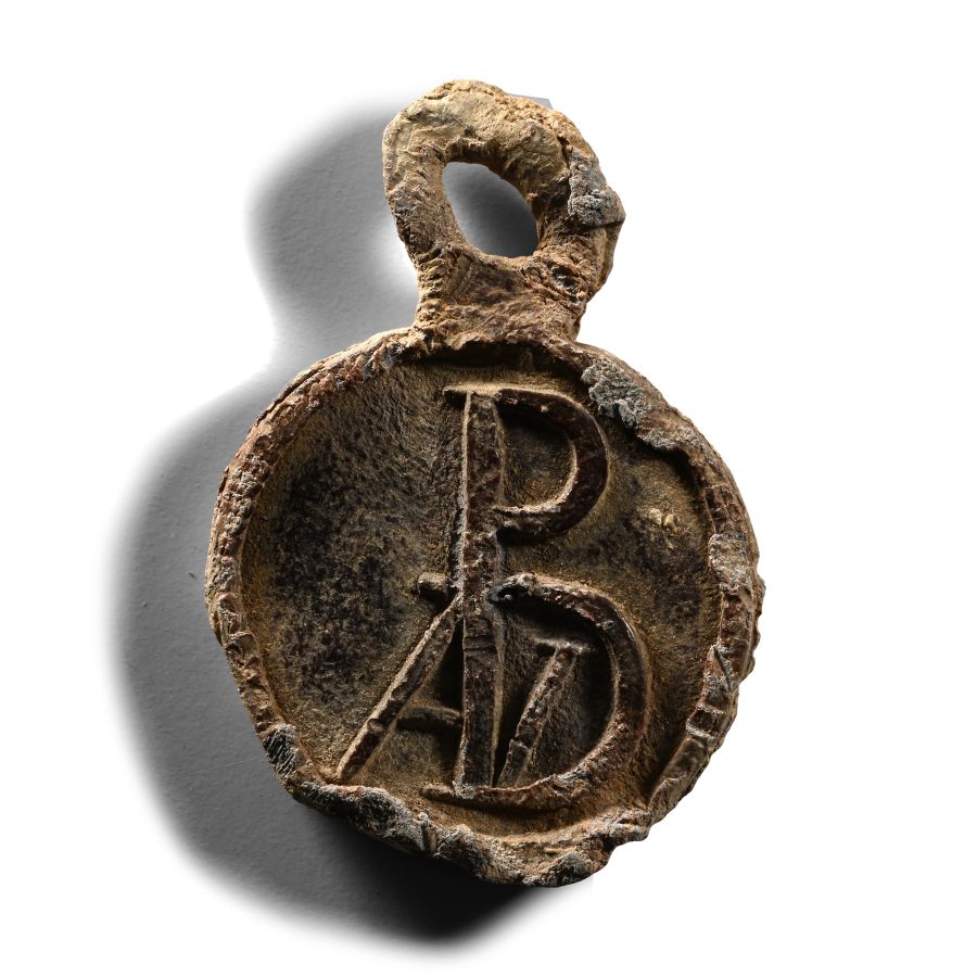 Lead Seal Pendant with Crown A