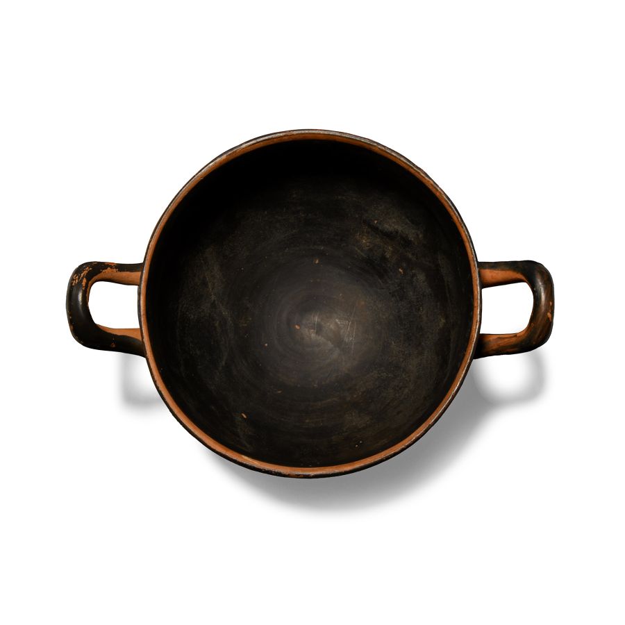 Greek Attic Black Figure Ware Kylix with Chariot Scene