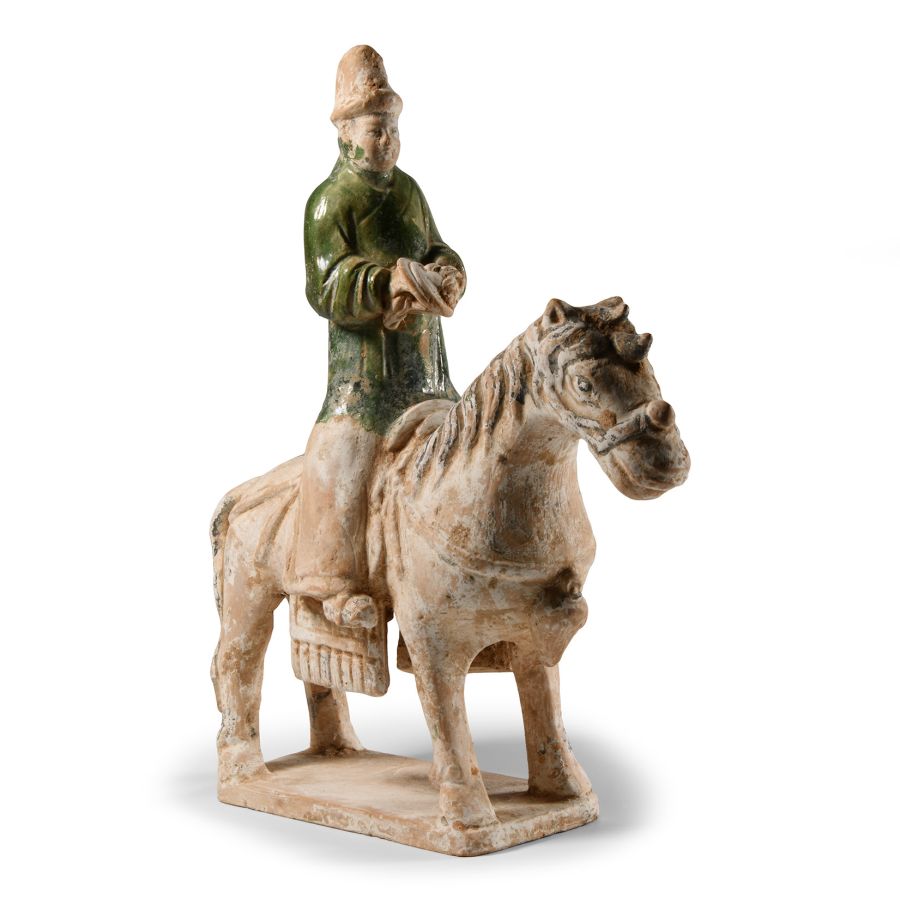 Chinese Ming Terracotta Attendant on Horseback