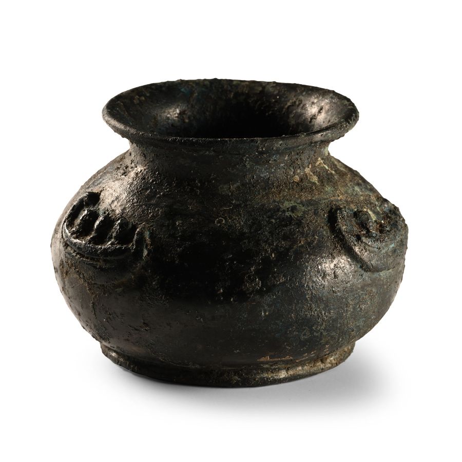 Roman Bronze Vessel with Boats