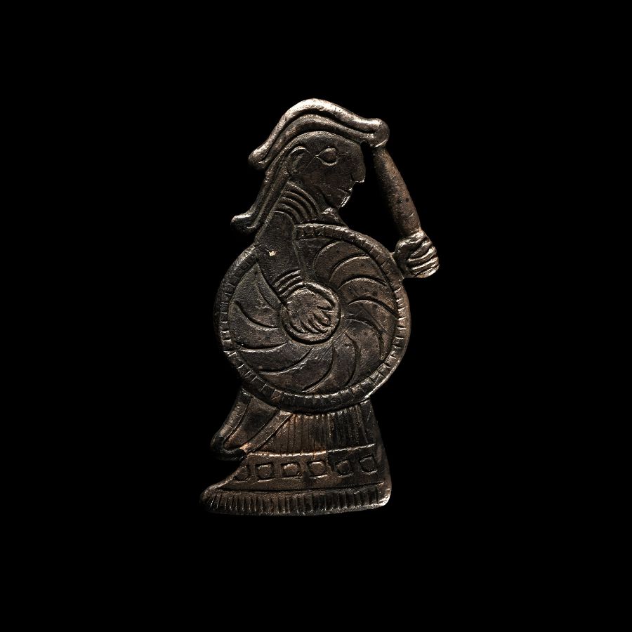 Viking Age Silver Shield-Maiden Pendant