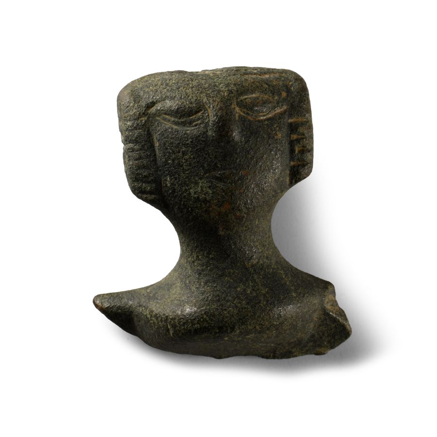 Medieval Bronze Shrine Head
