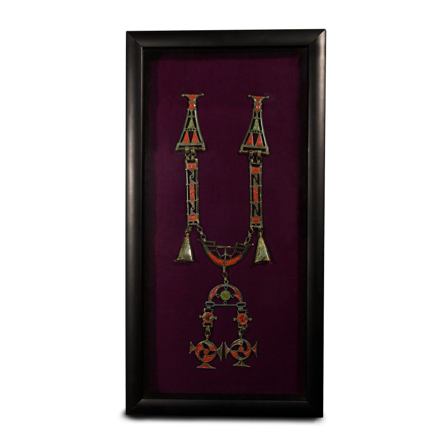 Late Iron Age Celtic Enamelled Bronze Brooch Set