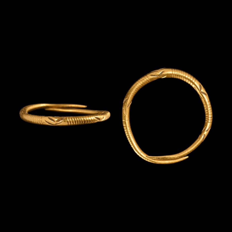 Iron Age Celtic Decorated Gold Ring