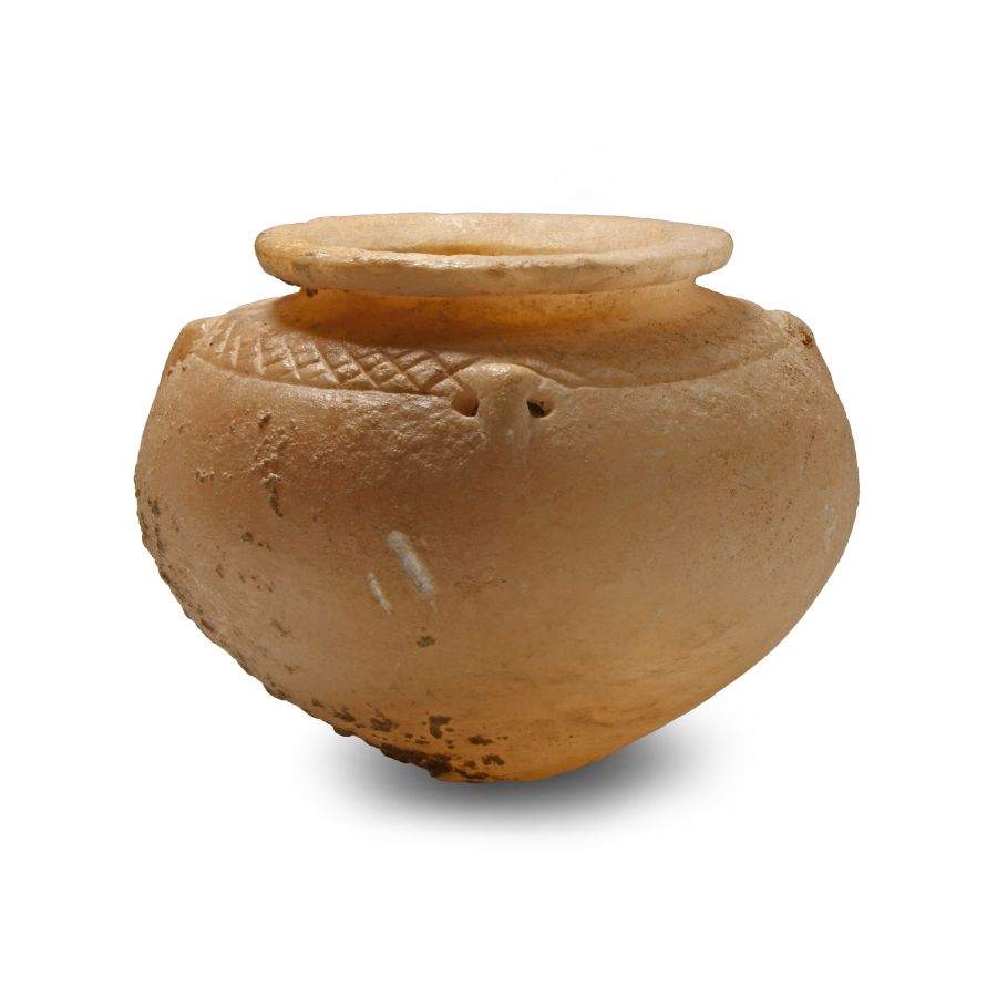 Mesopotamian Decorated Calcite Jar
