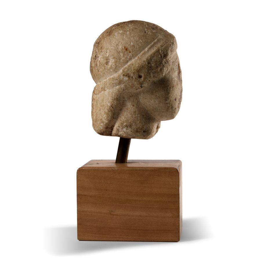 Greek Marble Head of a Kouros