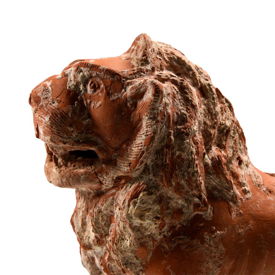 Roman Terracotta Lion Statuette