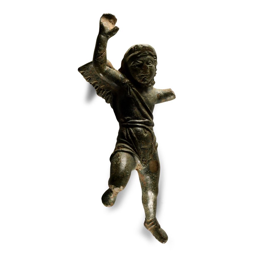 Large Gallo-Roman Bronze Statuette of Cupid