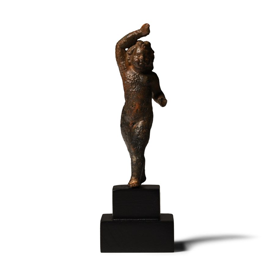 Roman Bronze Statuette of a Putto