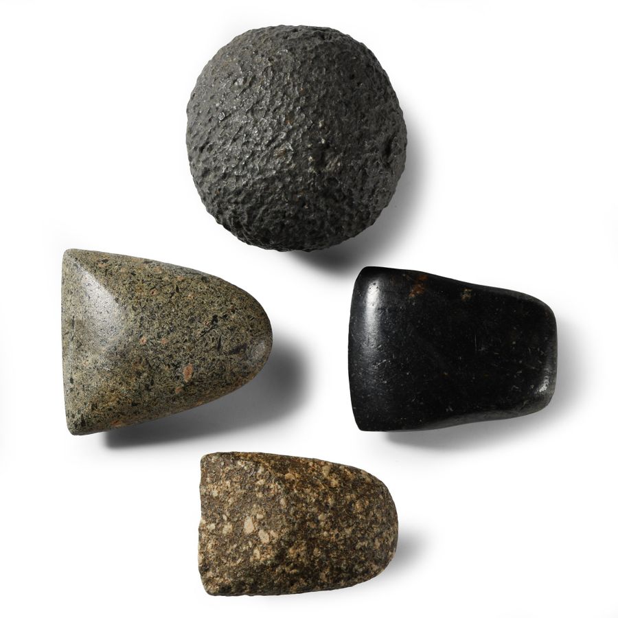 Stone Age Sahara Speckled Stone Axehead and Hammerstone Group