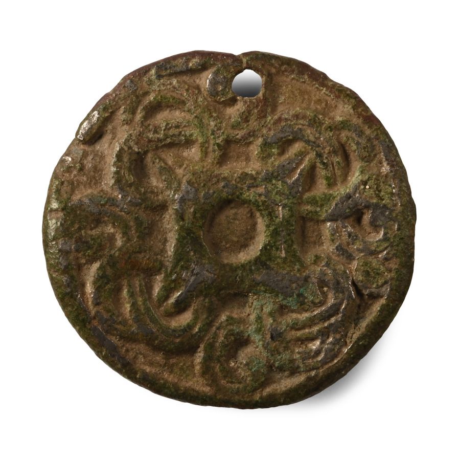 Anglo-Scandinavian Viking Bronze Borre Knot Disc Brooch