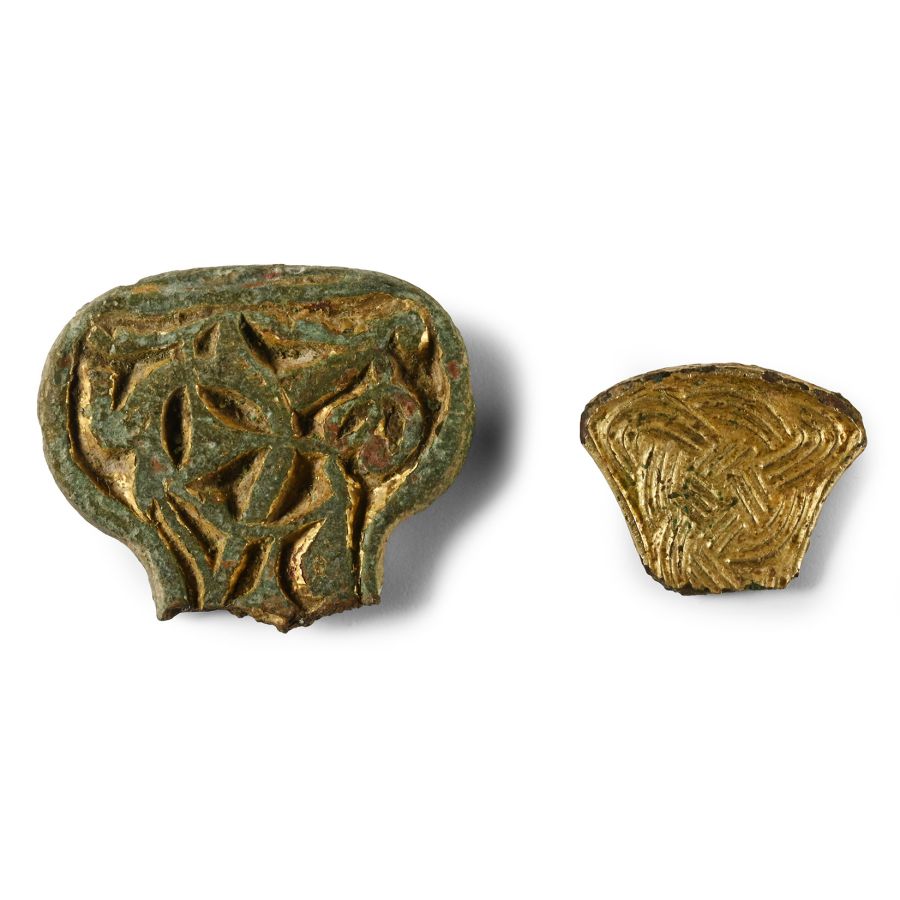 Anglo-Saxon Gilt Bronze Mount Group