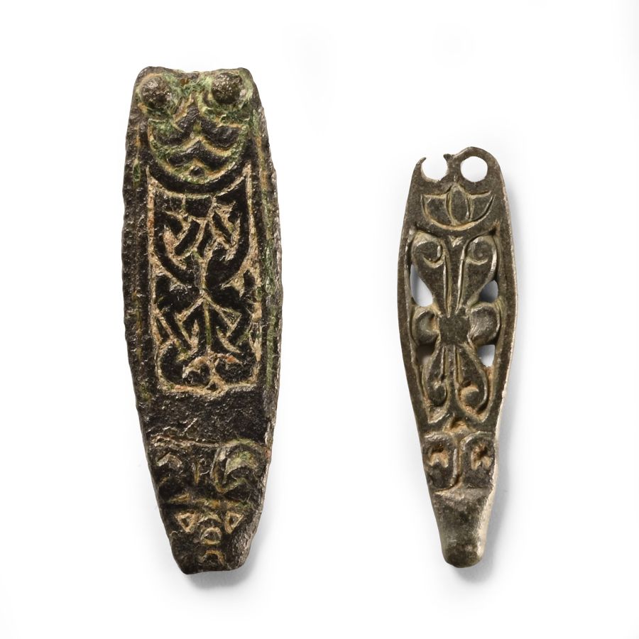 Anglo-Saxon Bronze Strap End Group