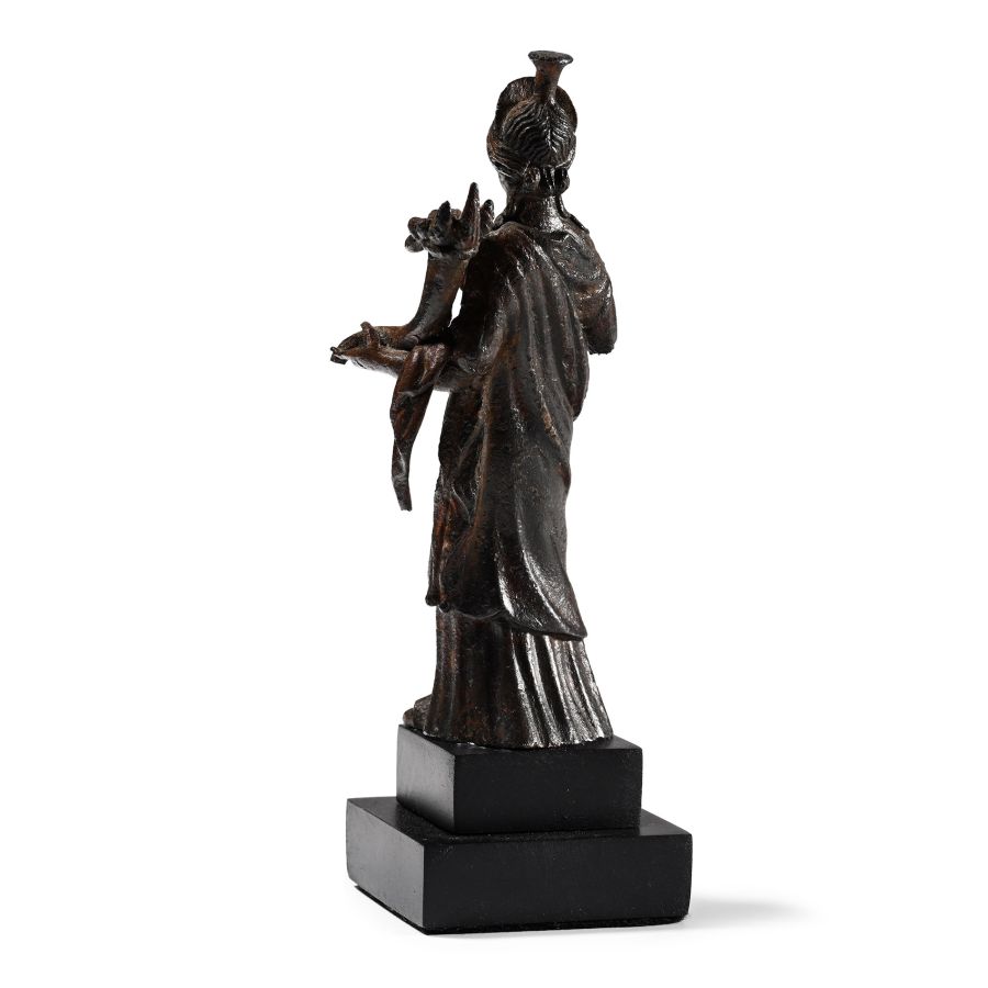 Roman Bronze Statuette of Isis Fortuna