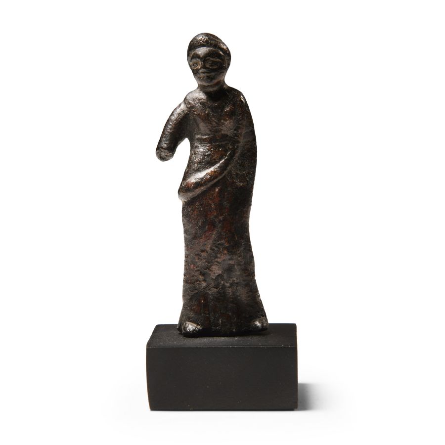 Italic Bronze Statuette of a Woman