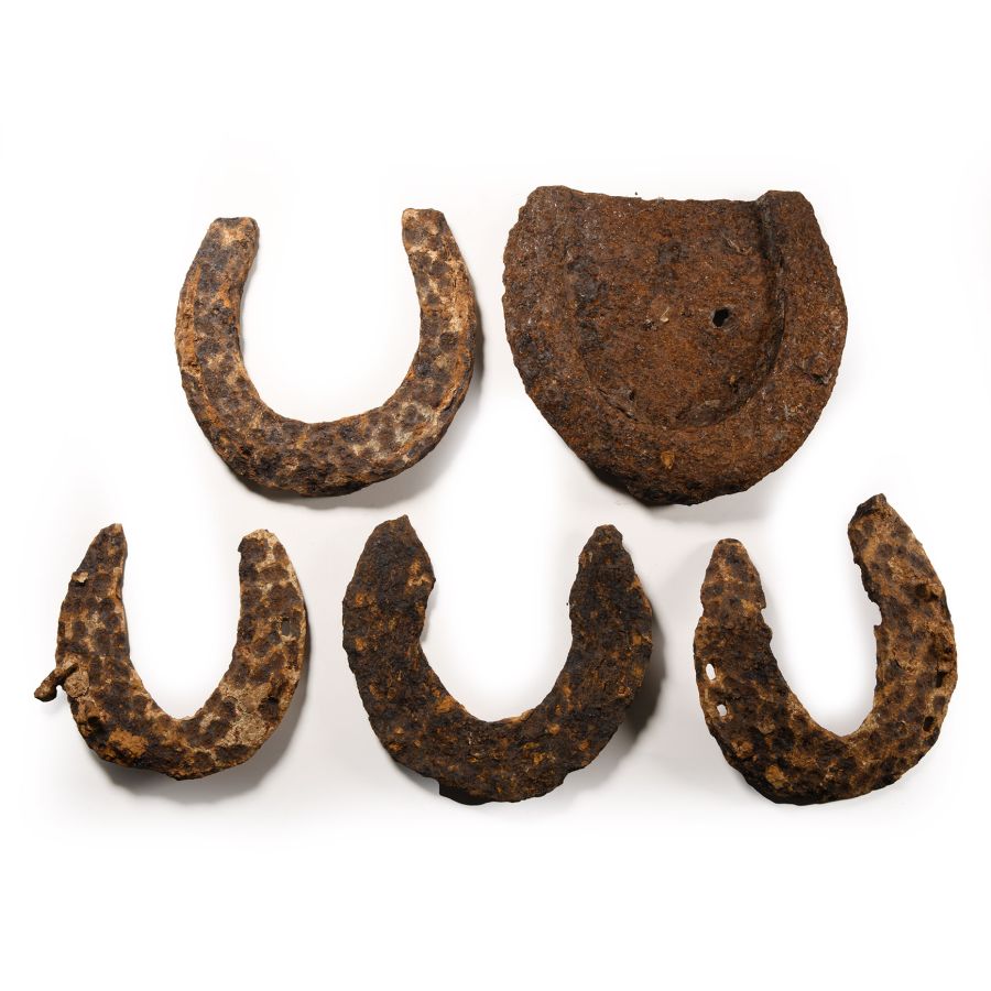 Medieval Iron Horse Shoe Group