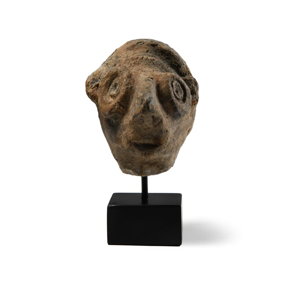 Large Syro-Hittite Terracotta Idol Head