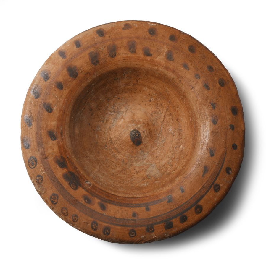 Greek Painted Terracotta Dish