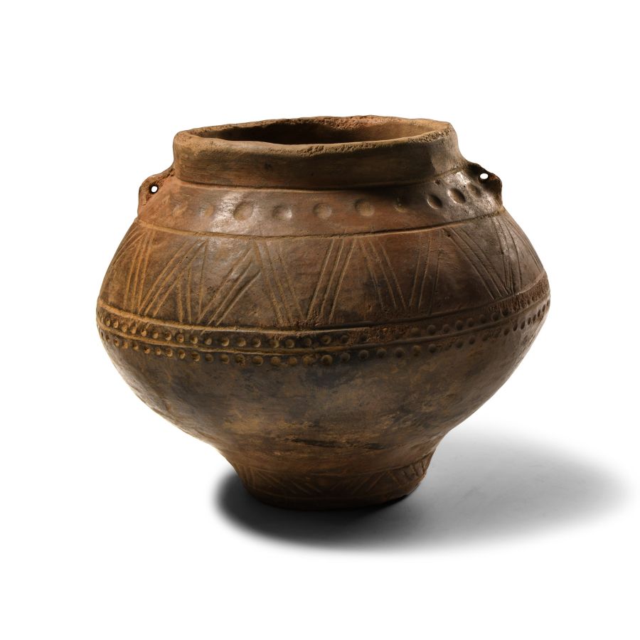 Cypriot Brown Burnished Ware Decorated Jar