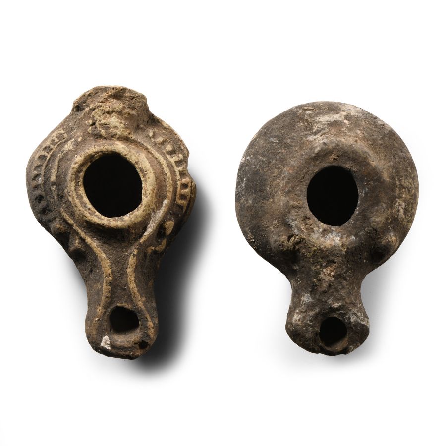 Roman Holy Land Terracotta Oil Lamp Group