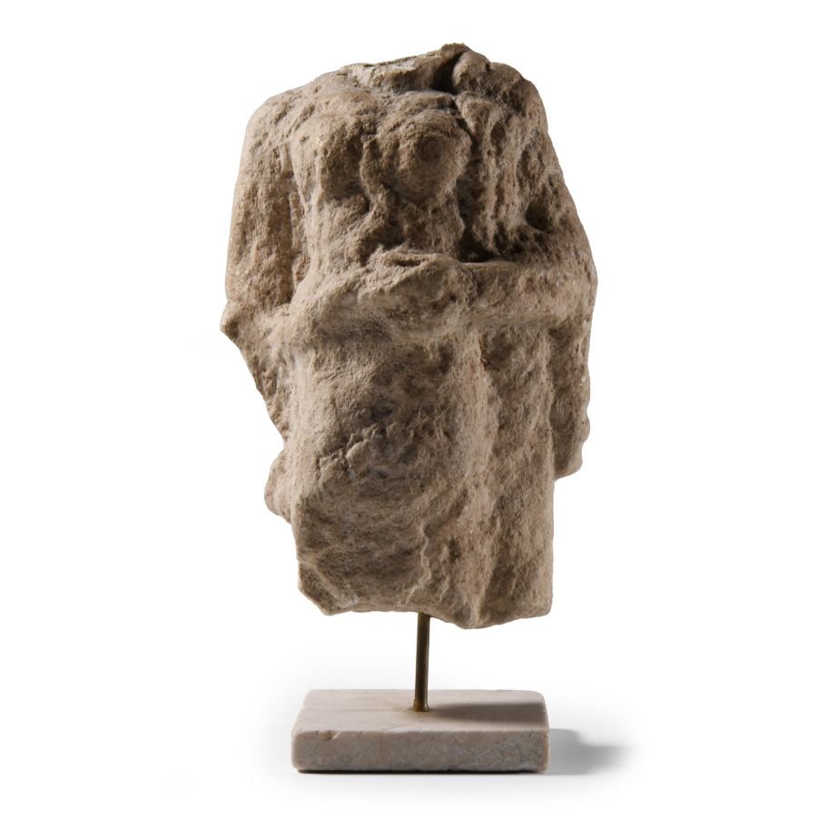 Roman Limestone Torso of a Goddess