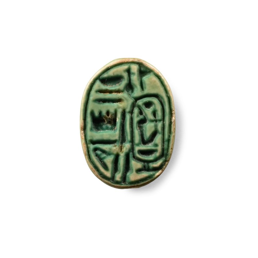 Egyptian Faience Scarab for Amenhotep III