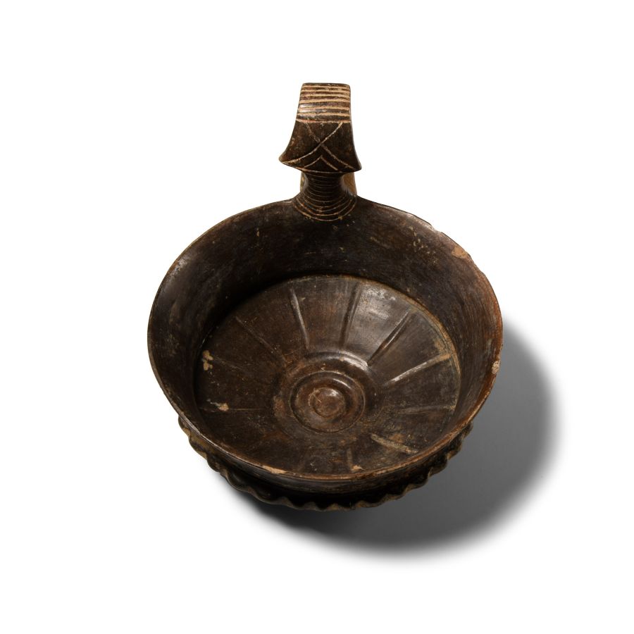 Villanovan Impasto Kyathos with Comb-Etched Decoration