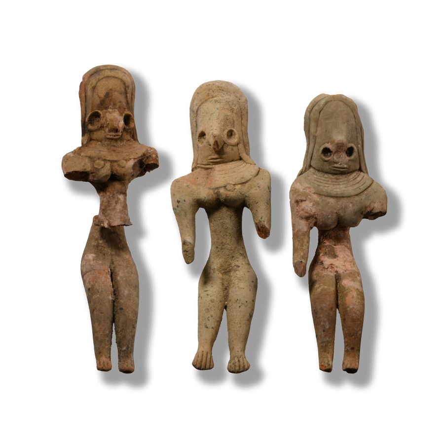 Indus Valley Seated Terracotta Fertility Idol Group