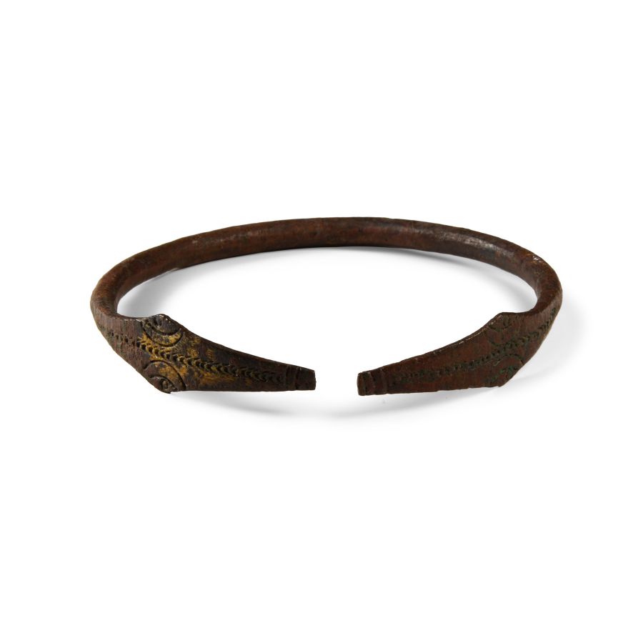 Roman Gilt Bronze Snake-Headed Bracelet