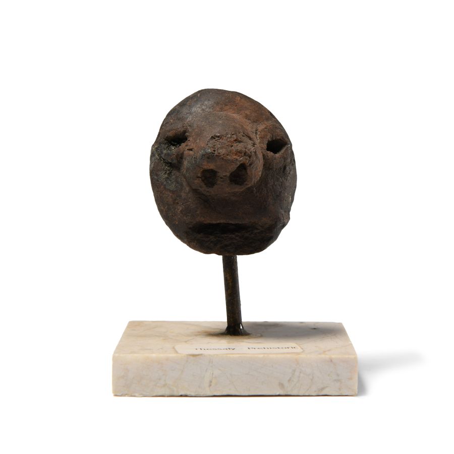 Stone Age Terracotta Figure Head