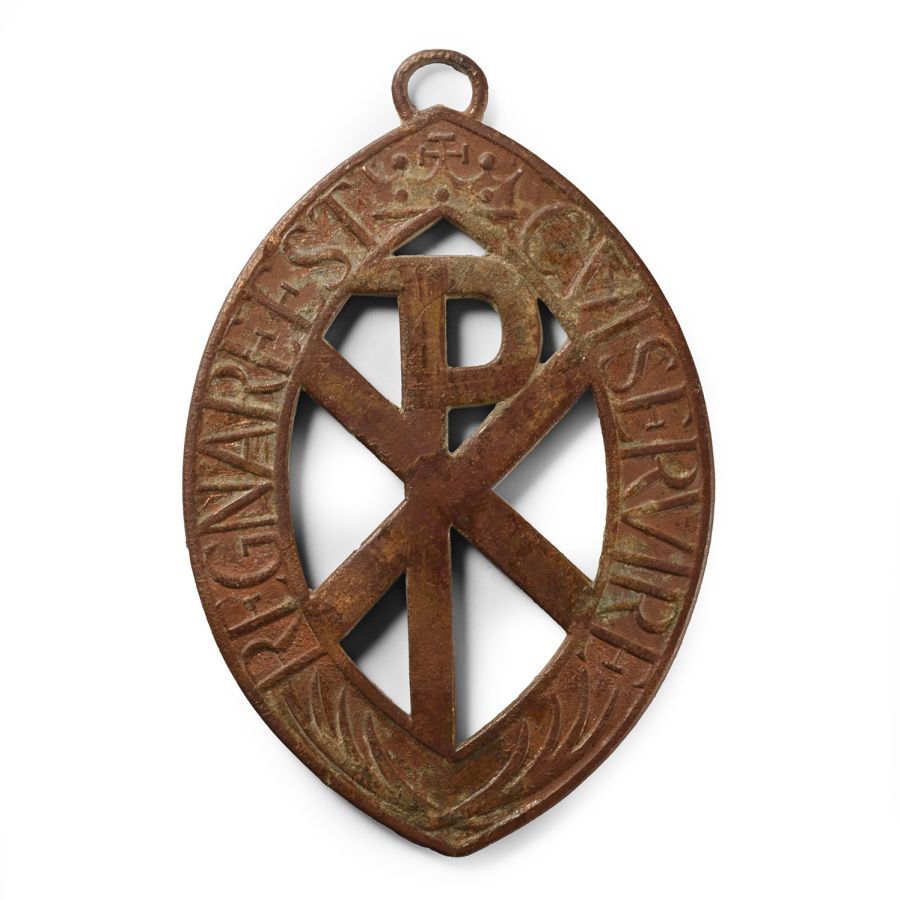 Post Medieval Bronze Arch-Fellowship of Saint Stephen Pendant