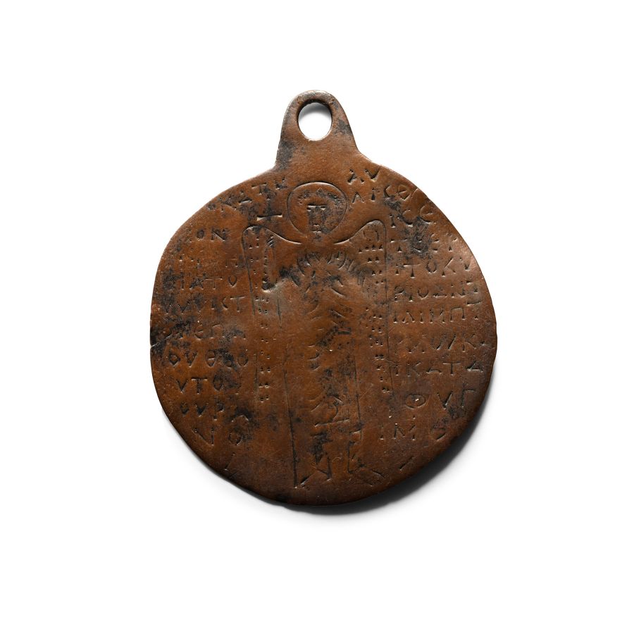 Byzantine 'Psalm 91 Related' Gnostic Bronze Talisman Pendant