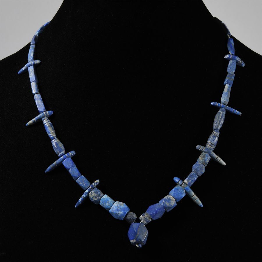 Bactrian Style Lapis Lazuli Bead Necklace