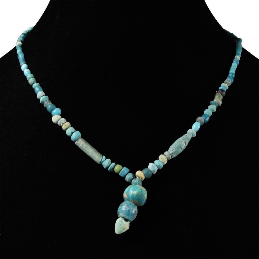 Achaemenid Pale Blue Bead Necklace