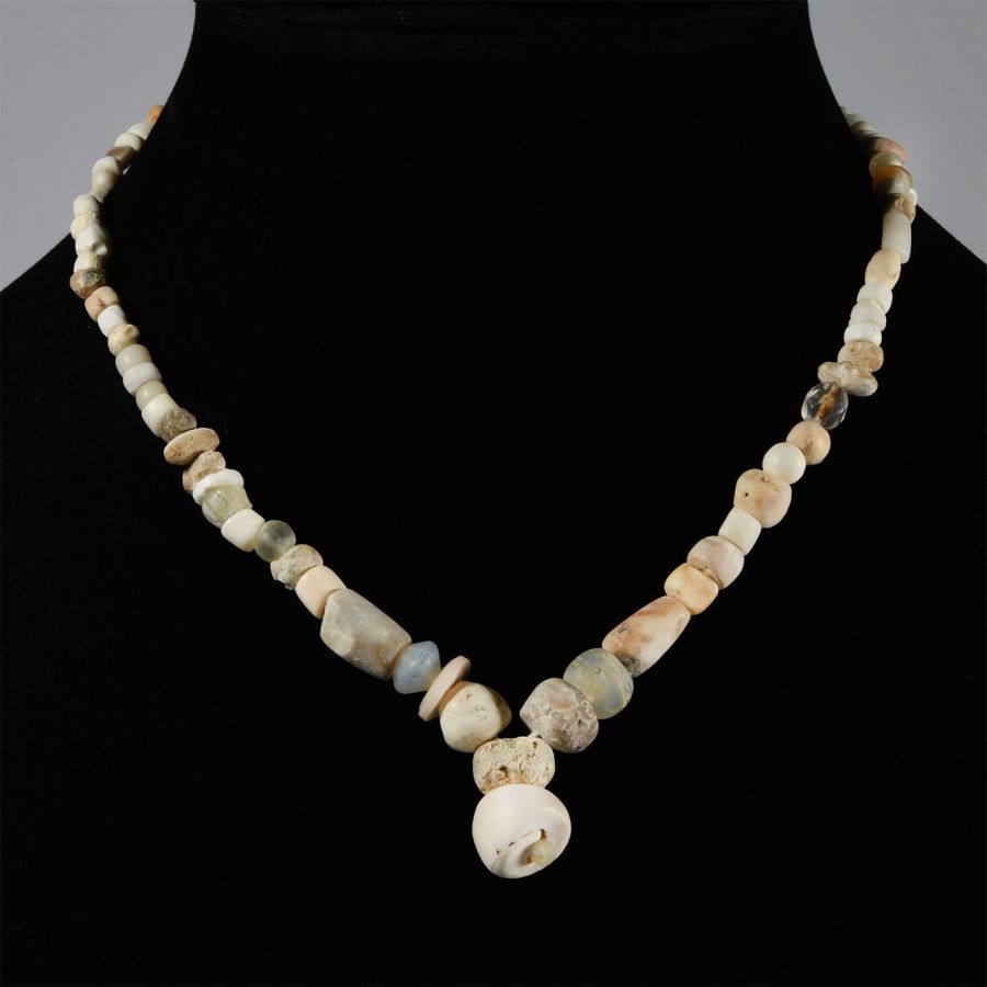 Western Asiatic Mixed Stone and Shell Bead Necklace