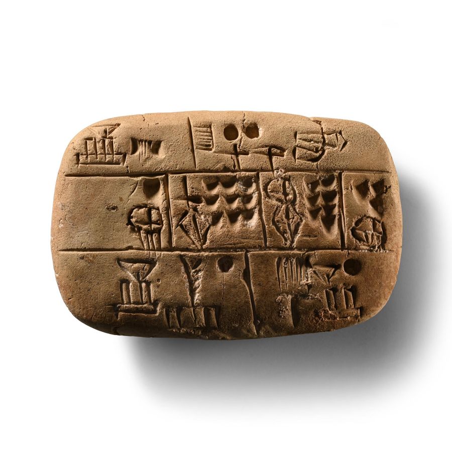 Proto-Sumerian Pictographic Tablet for Distribution of Sheep by the Wife of E.Kisal