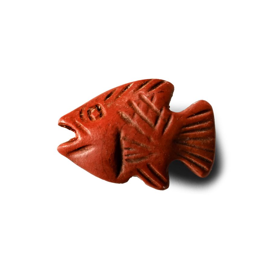 Egyptian Jasper Fish Amulet